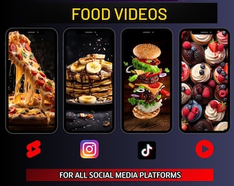 100 Elite Food Videos | Social Media Content (Digital Download)