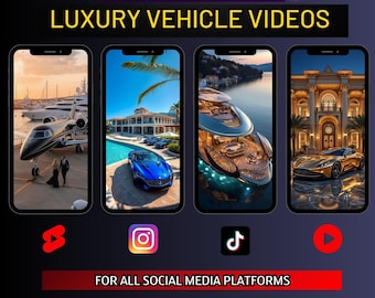Bobine video di veicoli di lusso / Supercar, Jet, Yacht (download digitale)