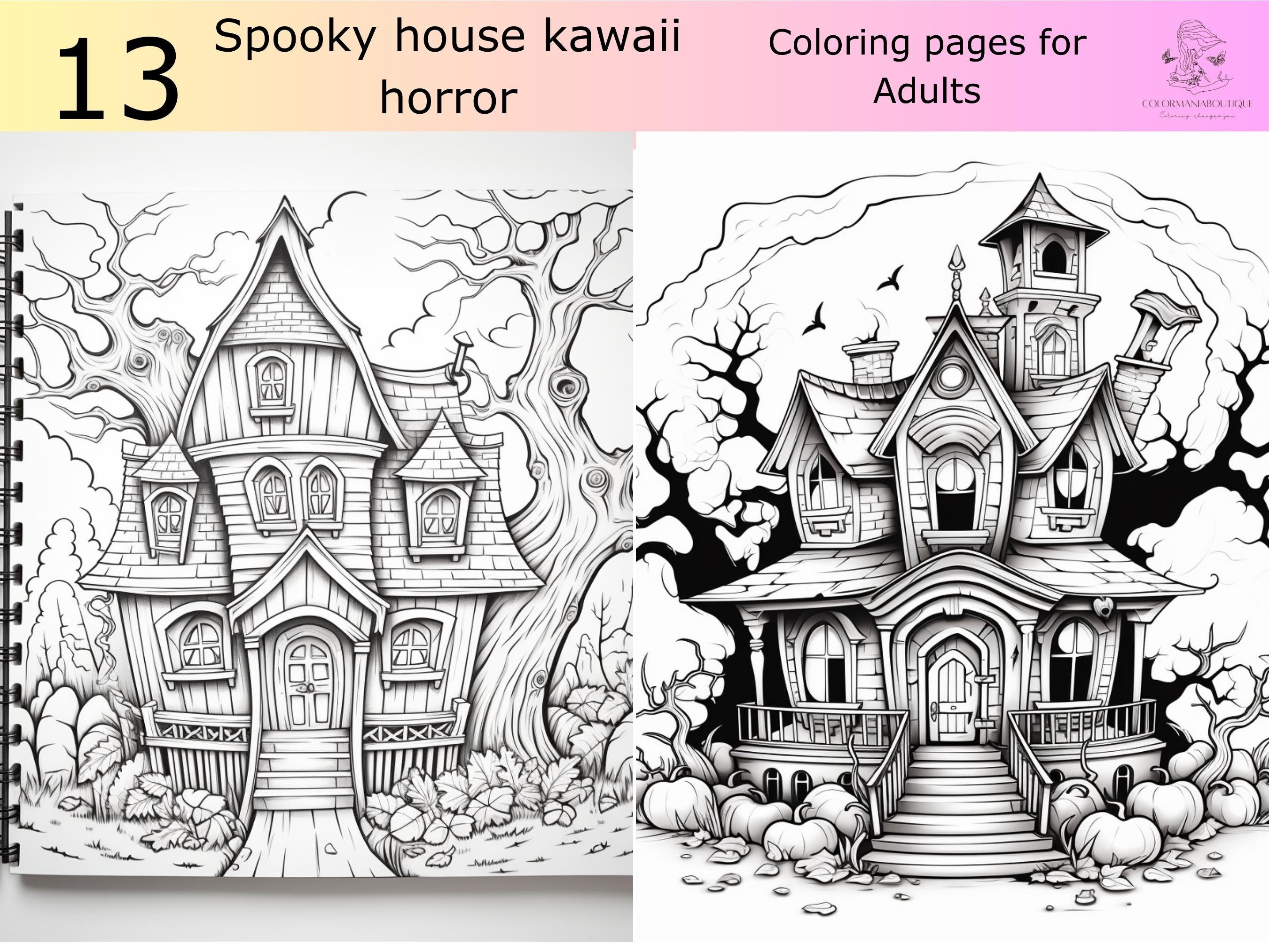 Creepy Chibi Spiroglyphics Coloring Book: Get Your Fill Of Cute And Horror  With One-of-a-Kind, Spooky Characters, Stress Relief And Relaxation For