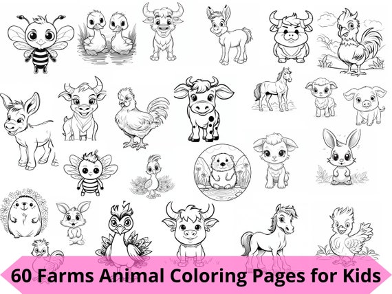 Farm Animals for Toddlers: Little Farm Life Coloring Books for Kids Ages 2-4,  6-8 (Paperback)