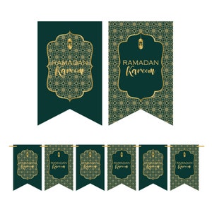 Ramadan Decor Bunting, Garland, Flag Banner Decoration Ornament, Ramadan Kareem. Ramadan Mubarak, Eid