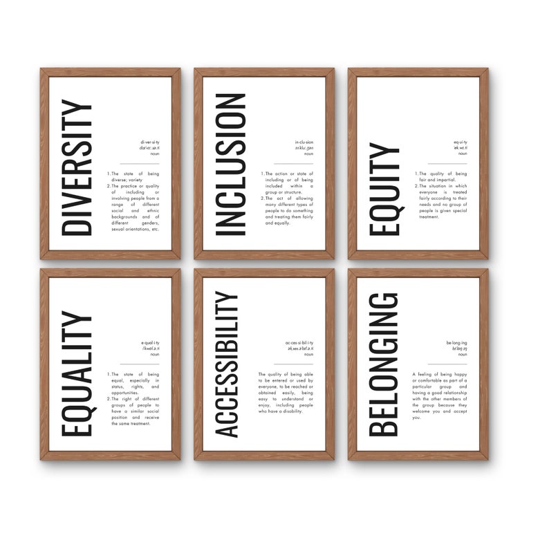 Minimalist Inclusion & Equity Art Printable Social Worker Gift ...
