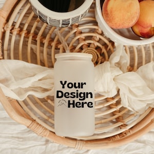 Frosted Libbey Glass Mockup|Beer Can Glass Mockup|Mock-Up Photo|Stock Photo for business|Styled aesthetic|Iced Coffee Cup|JPEG Download