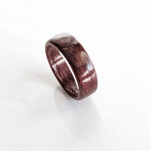 Handmade Bombay Rosewood wooden Ring Wooden Wedding Band Mens Ring Womens Ring Wooden band Boyfriend Gift image 1