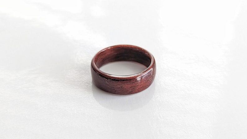 Handmade Bombay Rosewood wooden Ring Wooden Wedding Band Mens Ring Womens Ring Wooden band Boyfriend Gift image 4