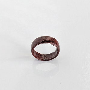 Handmade Bombay Rosewood wooden Ring Wooden Wedding Band Mens Ring Womens Ring Wooden band Boyfriend Gift image 3