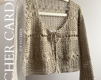 Cher cardi crochet PDF pattern