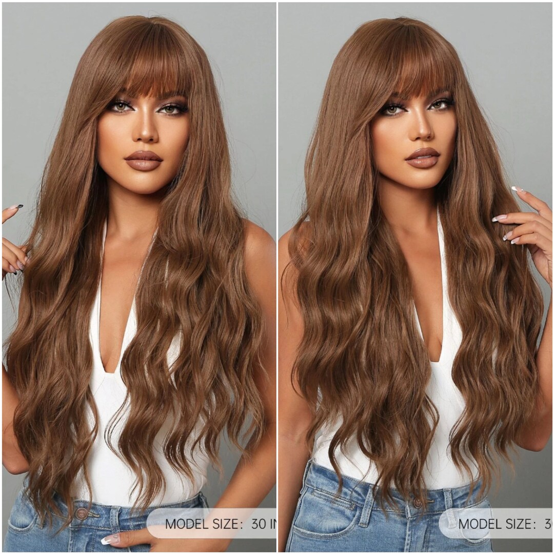 Brown Wig,long Brown Wig,brown Wavy Wig,long Curly Brown Wig,brown Wig