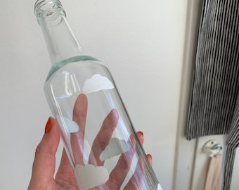 Cloud glass bottle