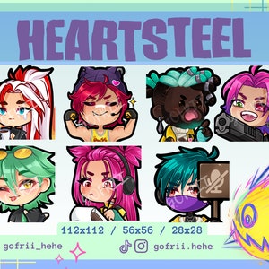 Heartsteel Emote Pack For Twitch/Youtube/Discord | Streamig | Gaming | Discord Stickers | Stream Emotes