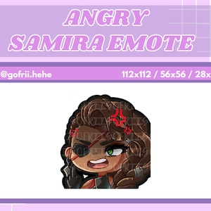 Samira Emote For Twitch/Youtube/Discord | Streamig | Gaming | Discord Stickers | Stream Emotes