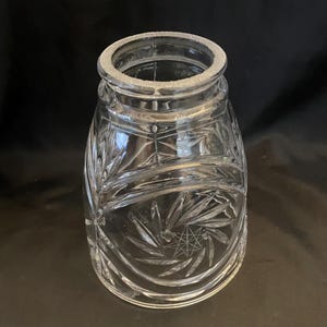 VTG Pinwheel Glass Ceiling Fan / Vanity Shade 2" Fitter