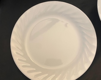 NEW Corelle Enhancements White Swirl Salad Plate