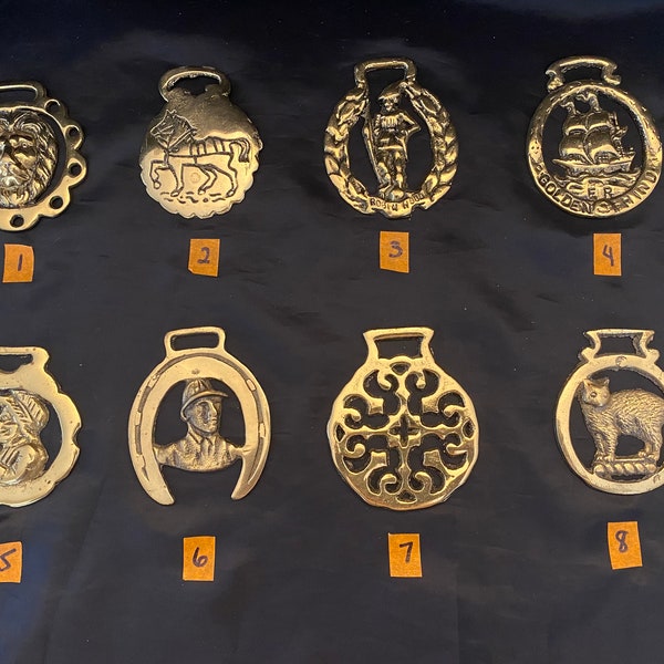 VTG Brass Horse Medallions