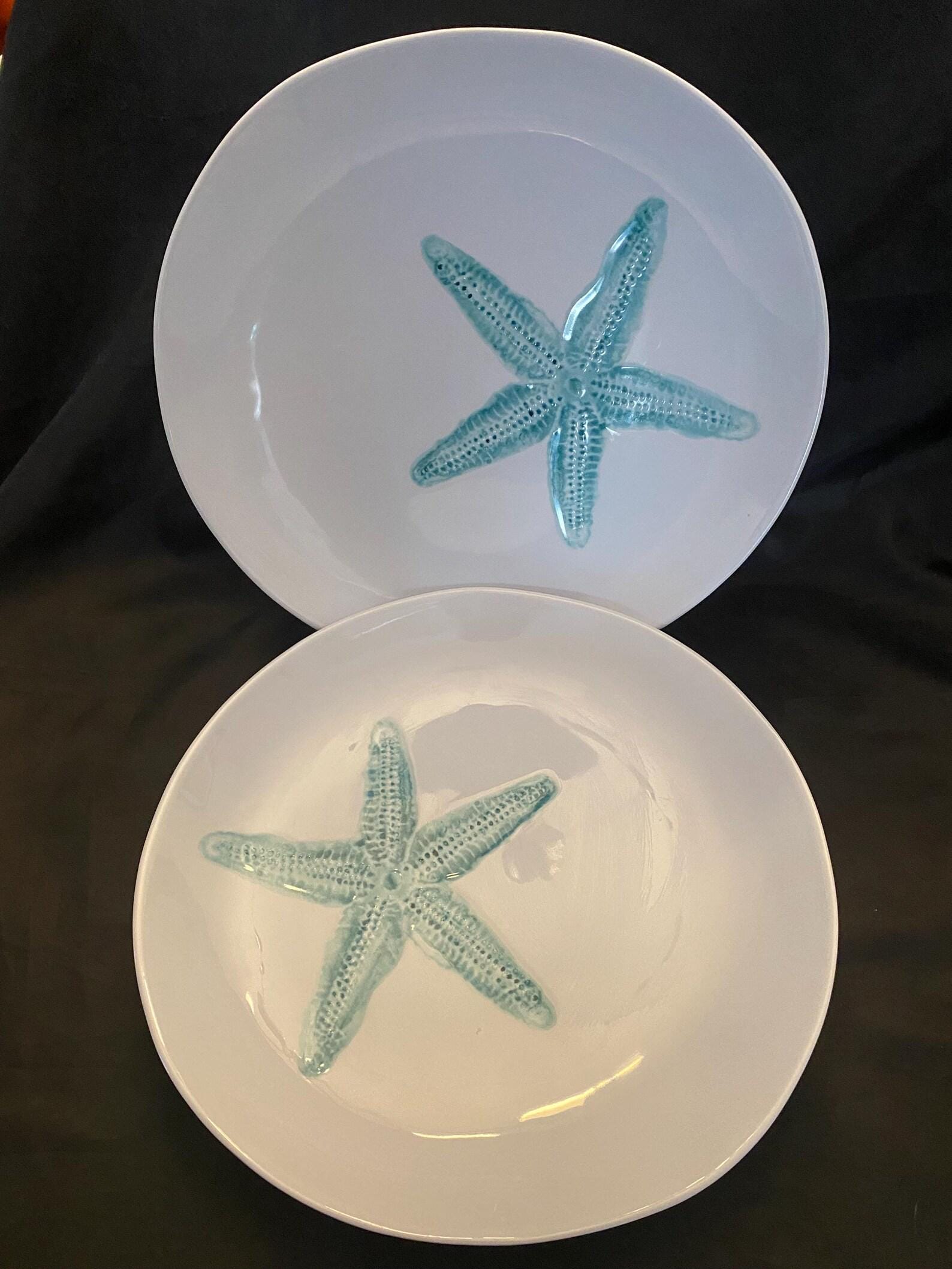 Sigrid Olsen Coastal Starfish Melamine Plates (8) and Bowls (8