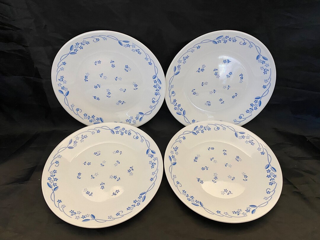 SET OF 4 Corelle Provincial Blue Appetizer Plates Etsy