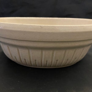 Mountainside Pottery Oval Ribbed Bowl IVORY - Made in USA