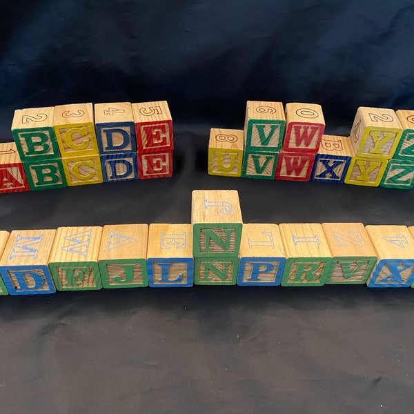 Vintage Toy Wooden Blocks - CHOICE