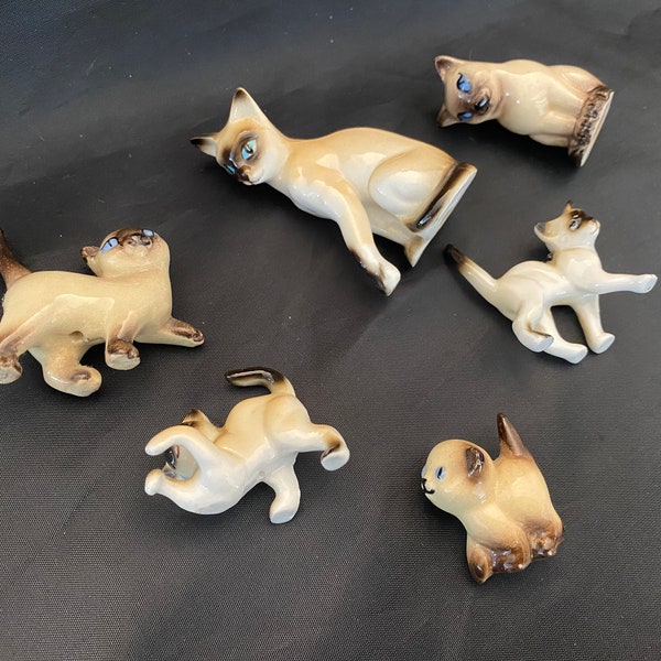 Hagen Renaker Porcelain Ceramic Miniature Siamese Cats