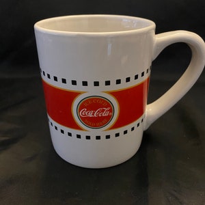 2003 Gibson Coca-Cola Checkered Ceramic Coffee Mug