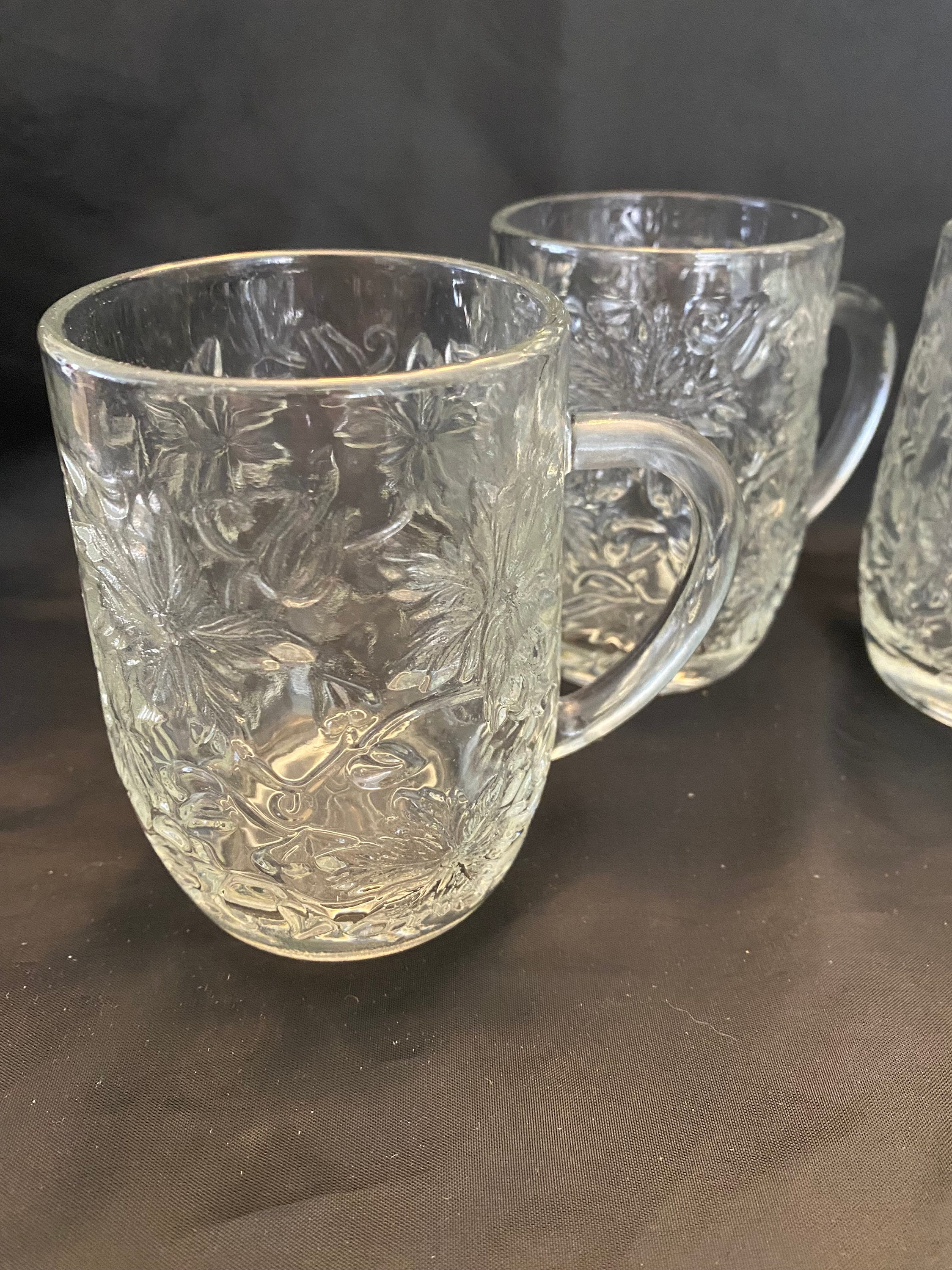 PAIR of Princess House FANTASIA Glass Mugs - Etsy
