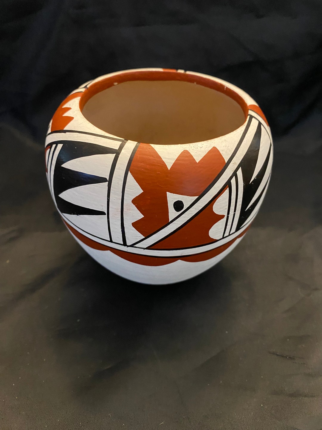 Jemez Pueblo Pottery / Tribal Pottery Pot Signed C Loretto Etsy