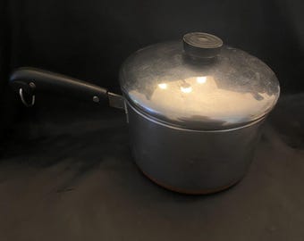 Revere Ware Pre 1968 Copper Bottom Stainless Steel 3 Quart Saucepan WITH LID