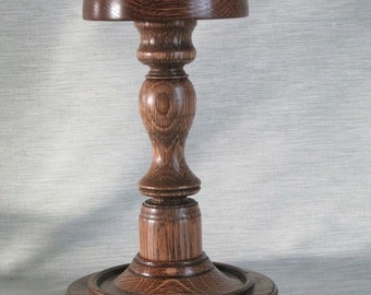Short Wig Hat Stand Engraved Wooden Hardwood Dark or Light Oak, Barrister etc