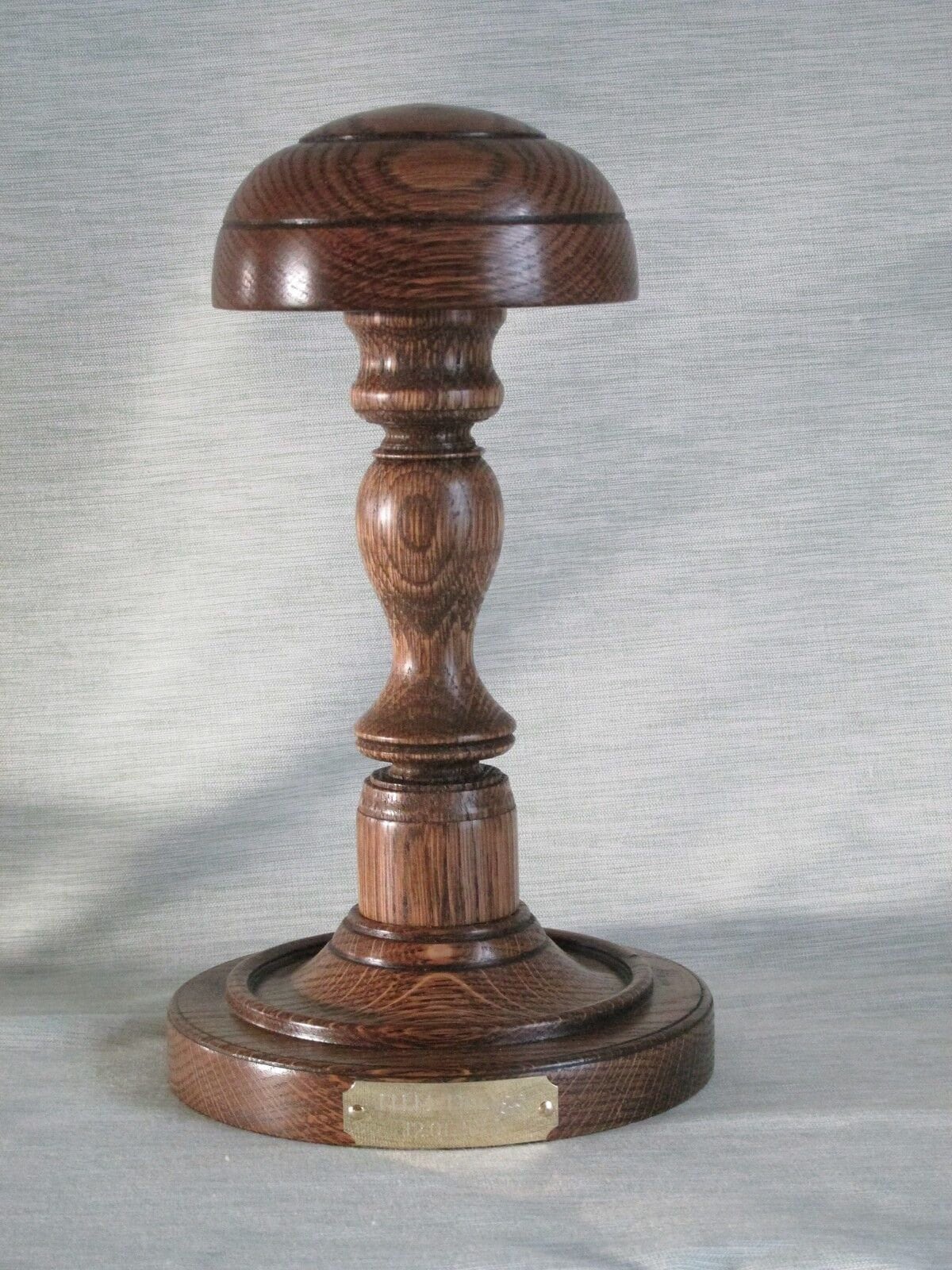 Short Wig Hat Stand Engraved Wooden Hardwood Dark or Light Etsy UK