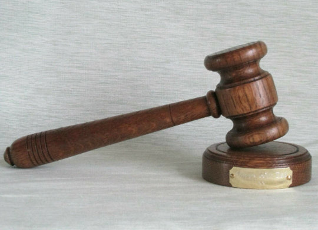 Gavel & Block Engraved Free Traditional Full Size Auctioneer Etsy