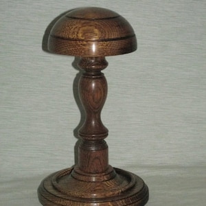 Wooden Short Wig / Hat Stand Dark or Light Oak Barristers Judge etc