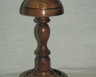 Wooden Short Wig / Hat Stand Dark or Light Oak Barristers Judge etc
