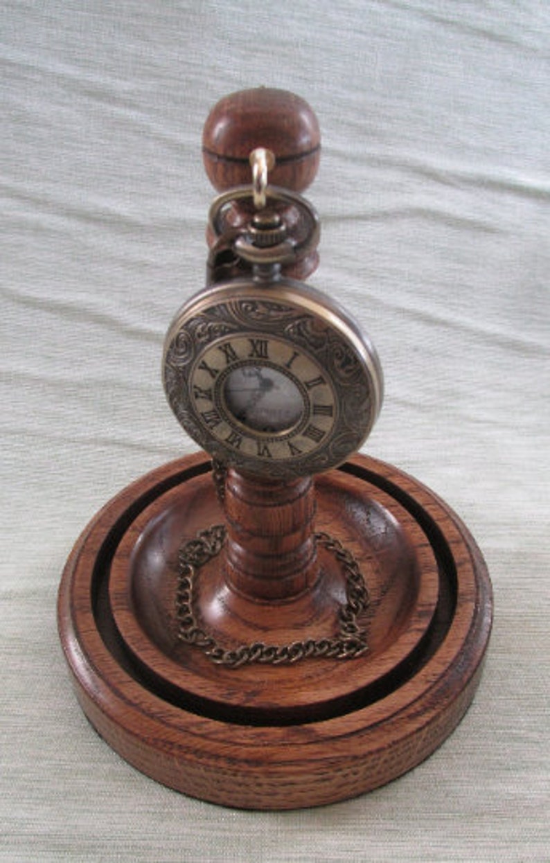 Pocket Watch Glass Display Dome Stand Single or Double Hanger in Dark
