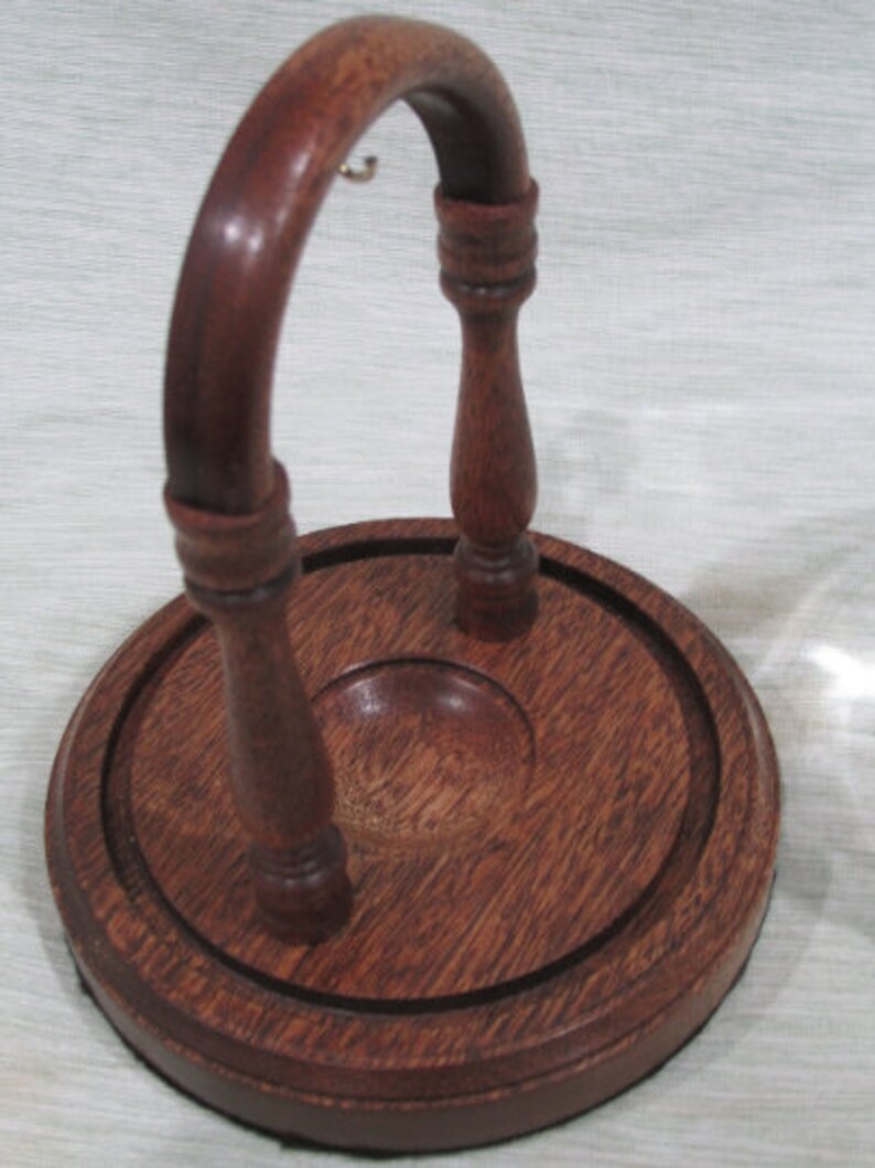 Pocket Watch Glass Display Dome Stand in Light Oak, Dark Oak, or
