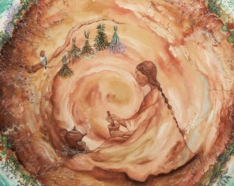 Vivendo e curando com a Terra - Impressão artística