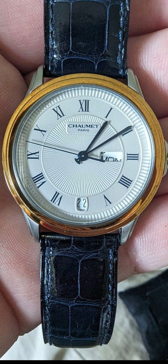 Men's Chaumet Quartz 1780 Wristwatch with Leather 