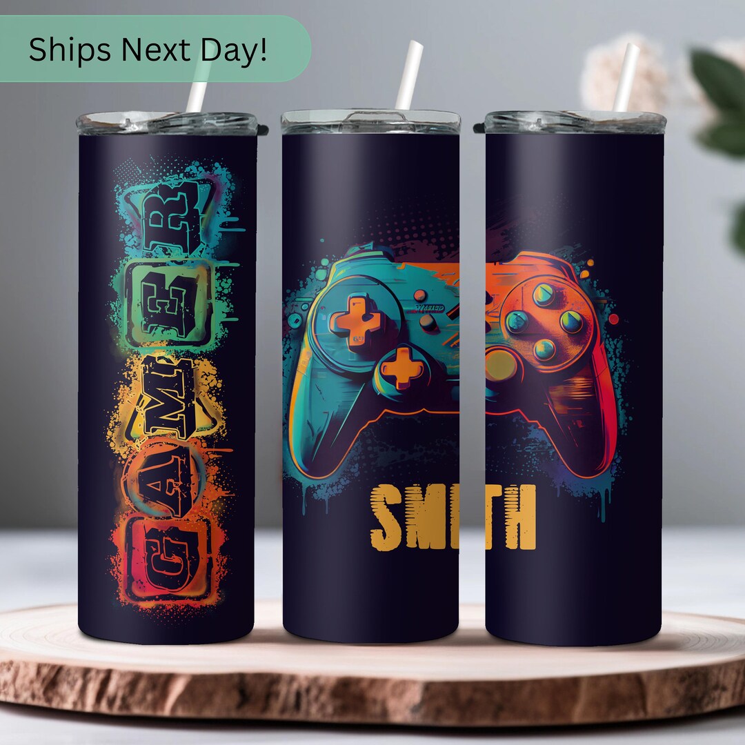 Personalized Gamer Tumbler Birthday Gift for Son Gamer Tumbler