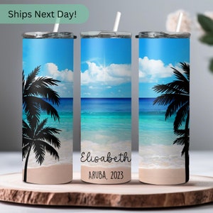 Personalized Beach Vacation Tumbler For Wedding Souvenir Gifts - Beach Tumbler For Wedding Gifts Beach Wedding Theme - Cool Summer Tumbler