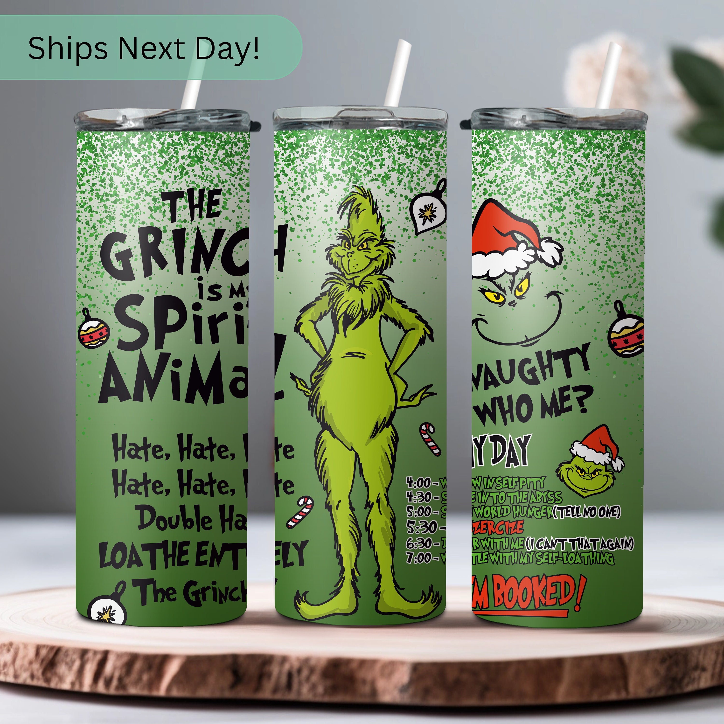Grinch Tumbler Custom Gift on Christmas Spirit Animal Tumbler Gift