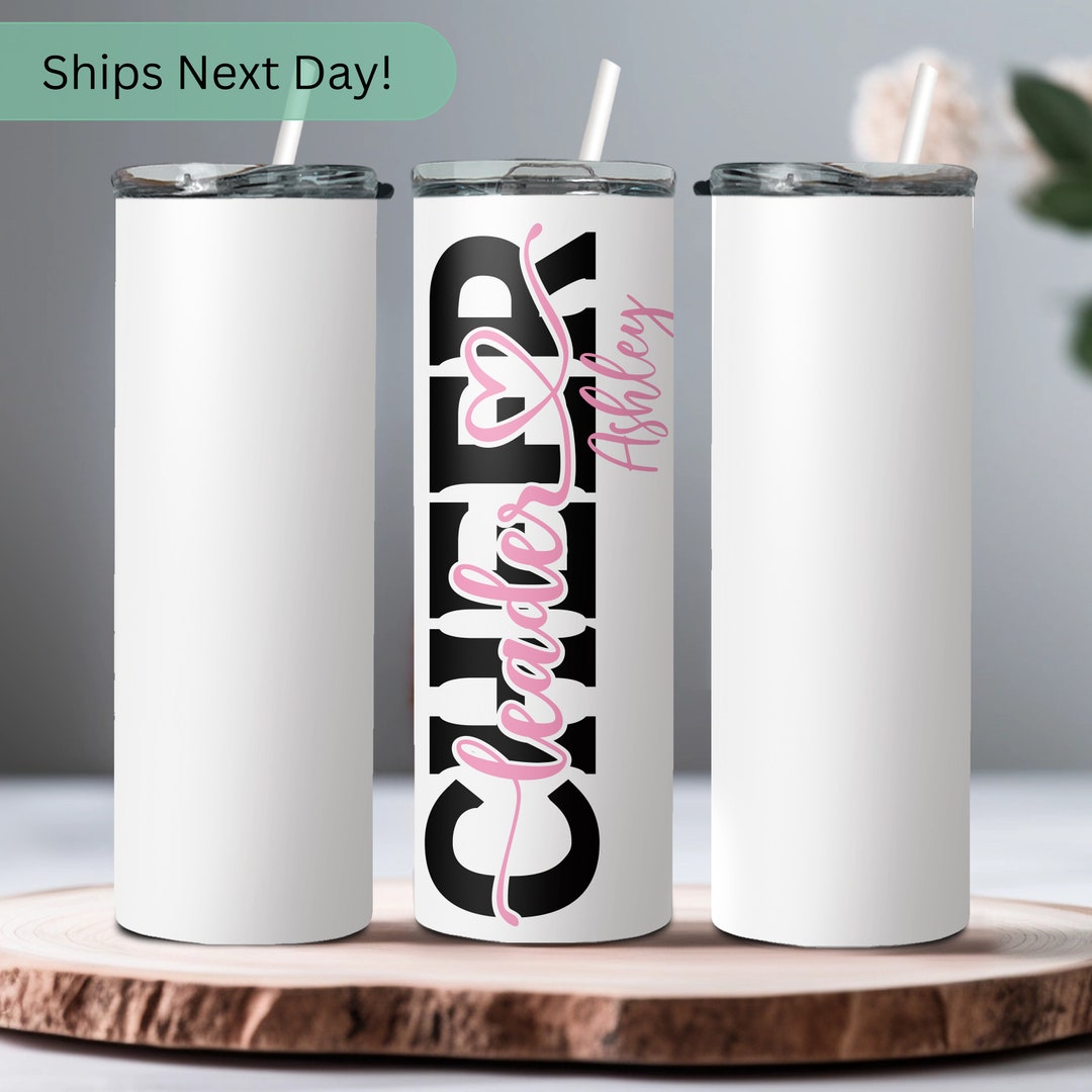 Cheerleader Tumbler With Name Gift for Cheerleading Sports Tumbler Gift