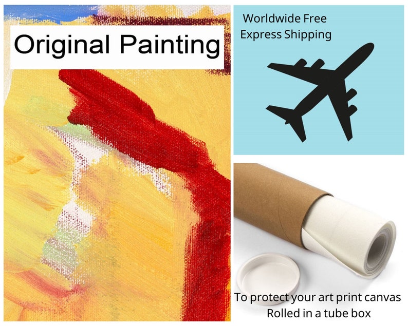 Colorful Geometric Abstract Painting, Modern Wall Art Print, Original Art, Living Room Art