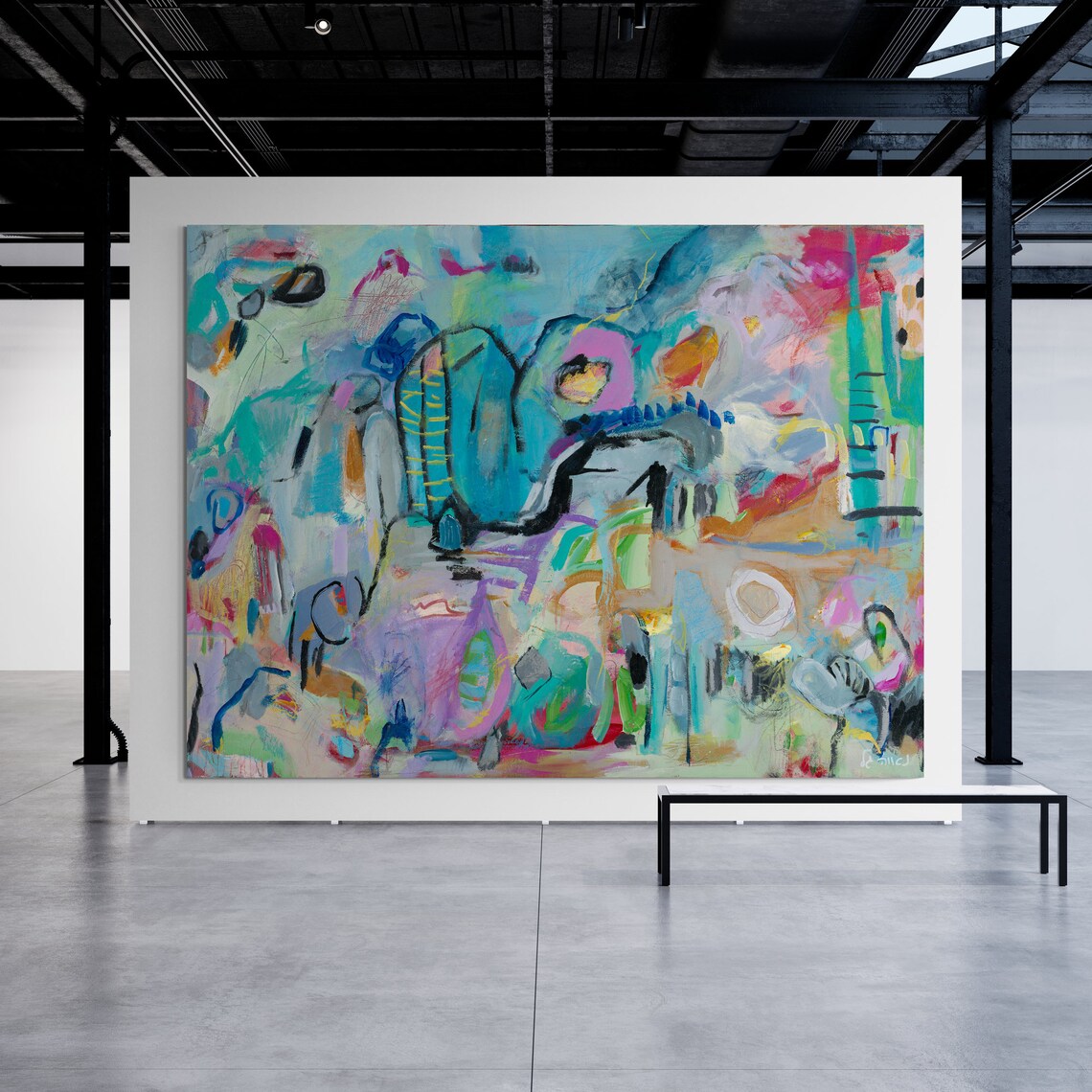 Abstract Wall Art, Colorful Large Wall Art ,living Room Wall Décor ...