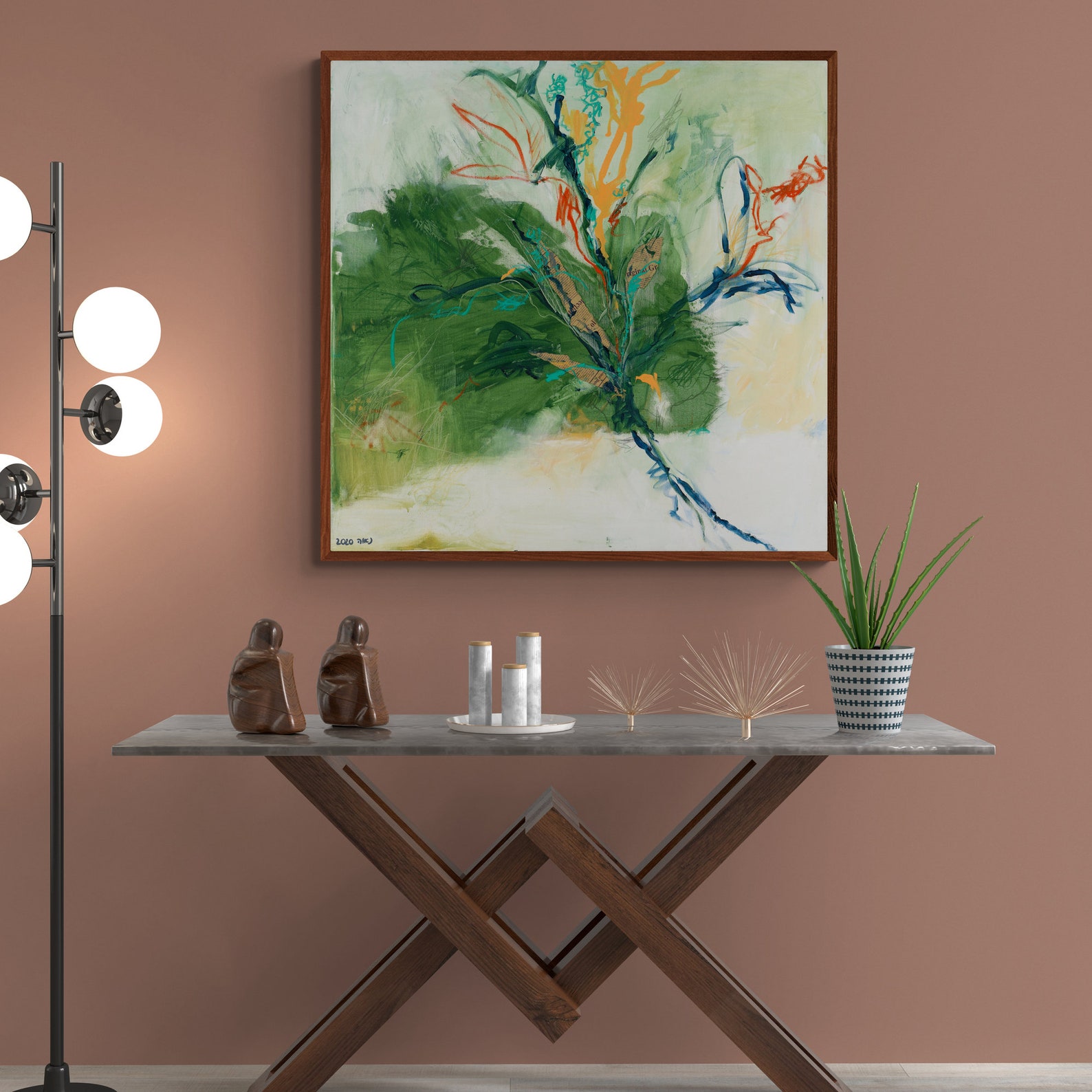 Abstract Wall Art, Abstract Modern Wall Art, Flower Canvas Wall Art