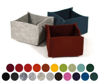 Felt basket, made from 100% wool felt, 3 mm thick