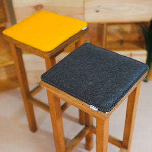 Felt seat cushion, seat pad made of 100% wool felt, square