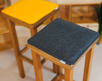 Felt seat cushion, seat pad made of 100% wool felt, square