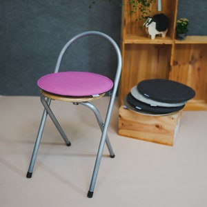Felt seat cushion, seat pad made of 100% wool felt, round, padded