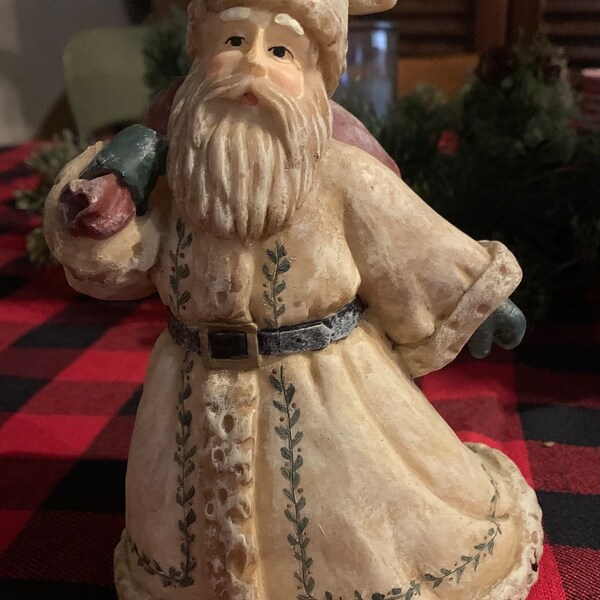 Heavy resin Santa collectible