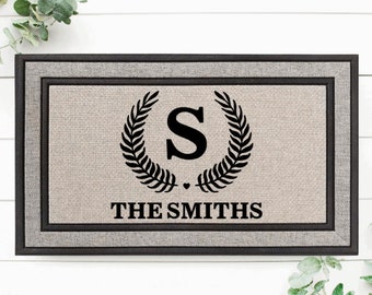 Personalized Family Name Doormat, Weather-Resistant Welcome Mat