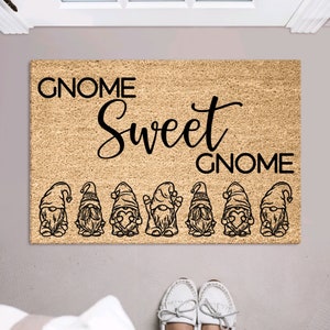 Hope You Like Gnomes Welcome Mat | Perfect Gift for Gnome Lover | Personalized Doormat | New Home Decor | Custom Welcome Housewarming Gift |